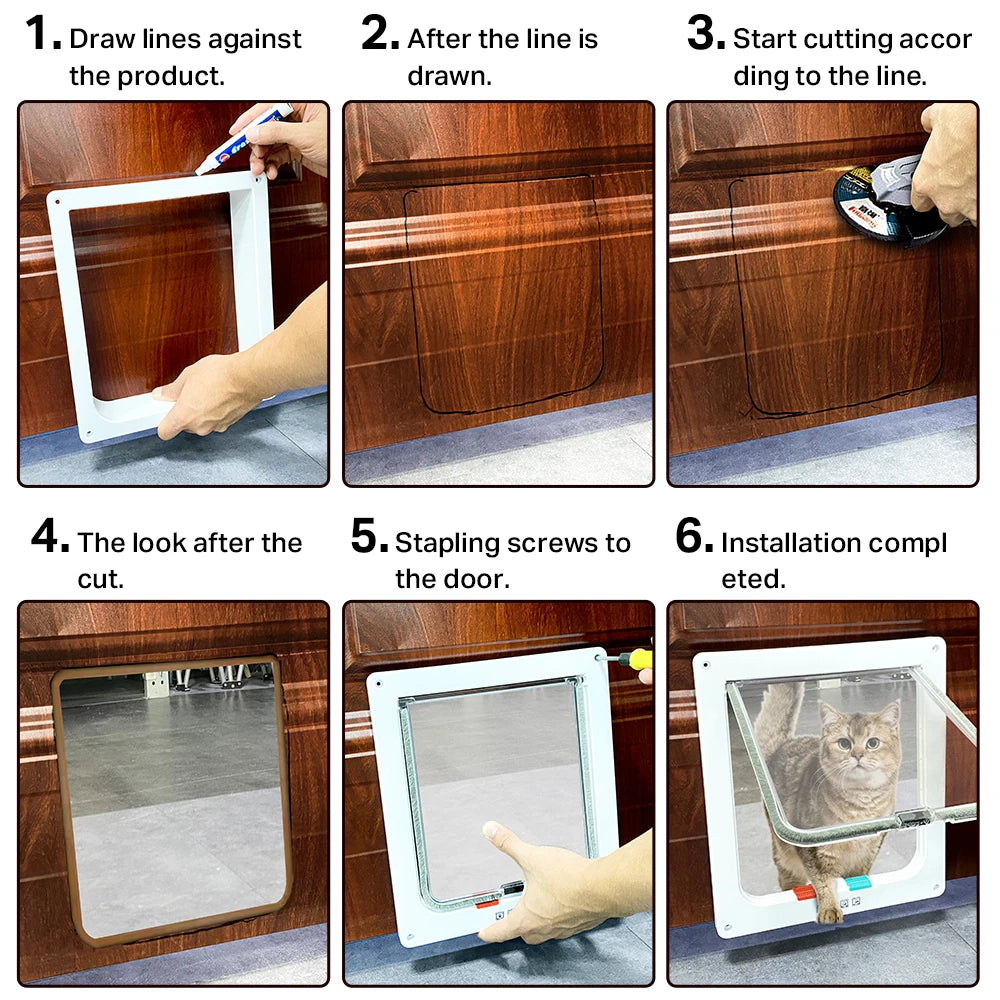 Pet Door 4 Way Locking Security