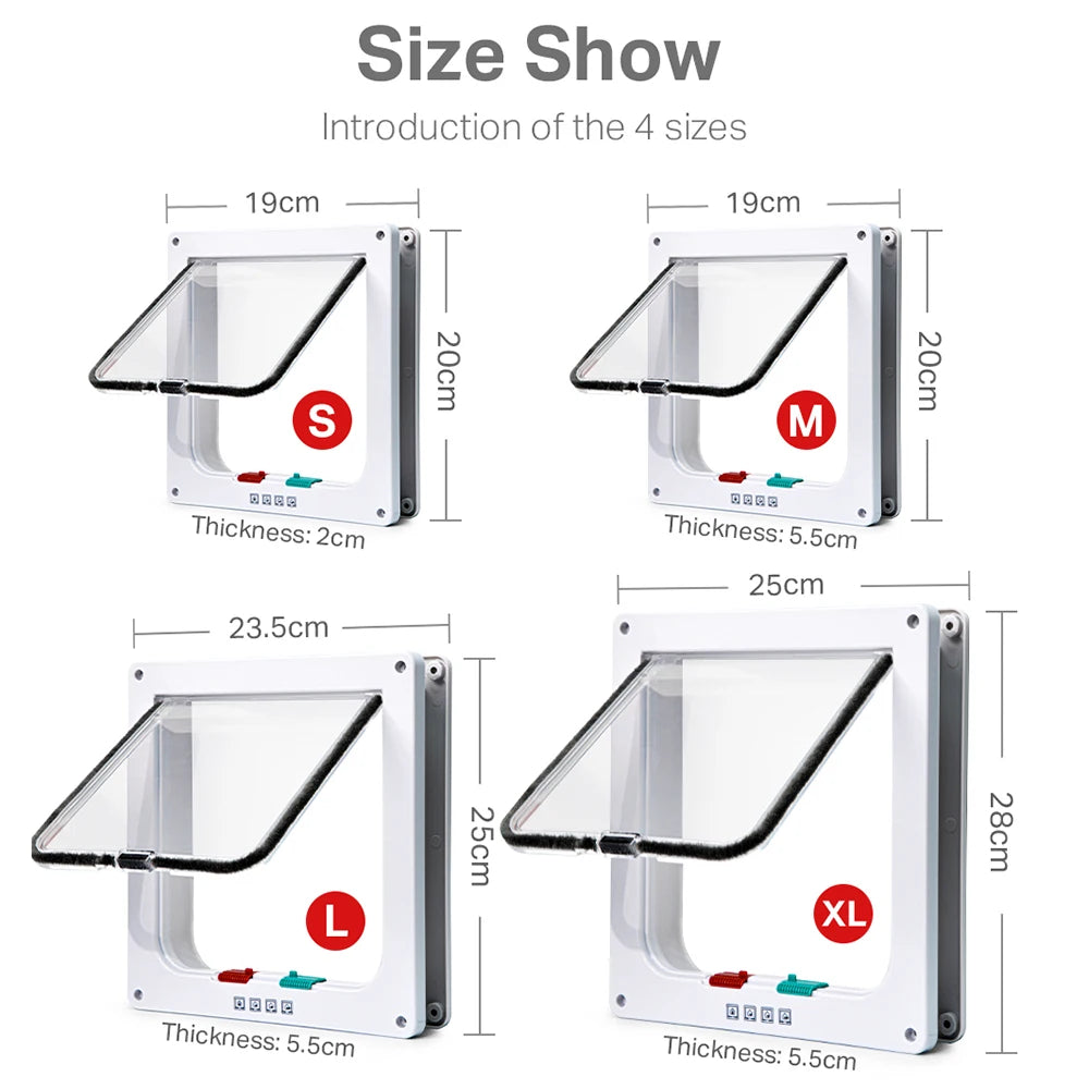 Pet Door 4 Way Locking Security