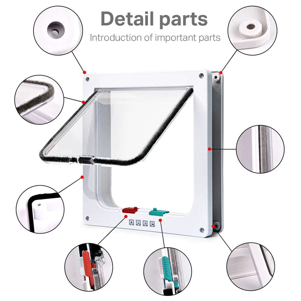 Pet Door 4 Way Locking Security