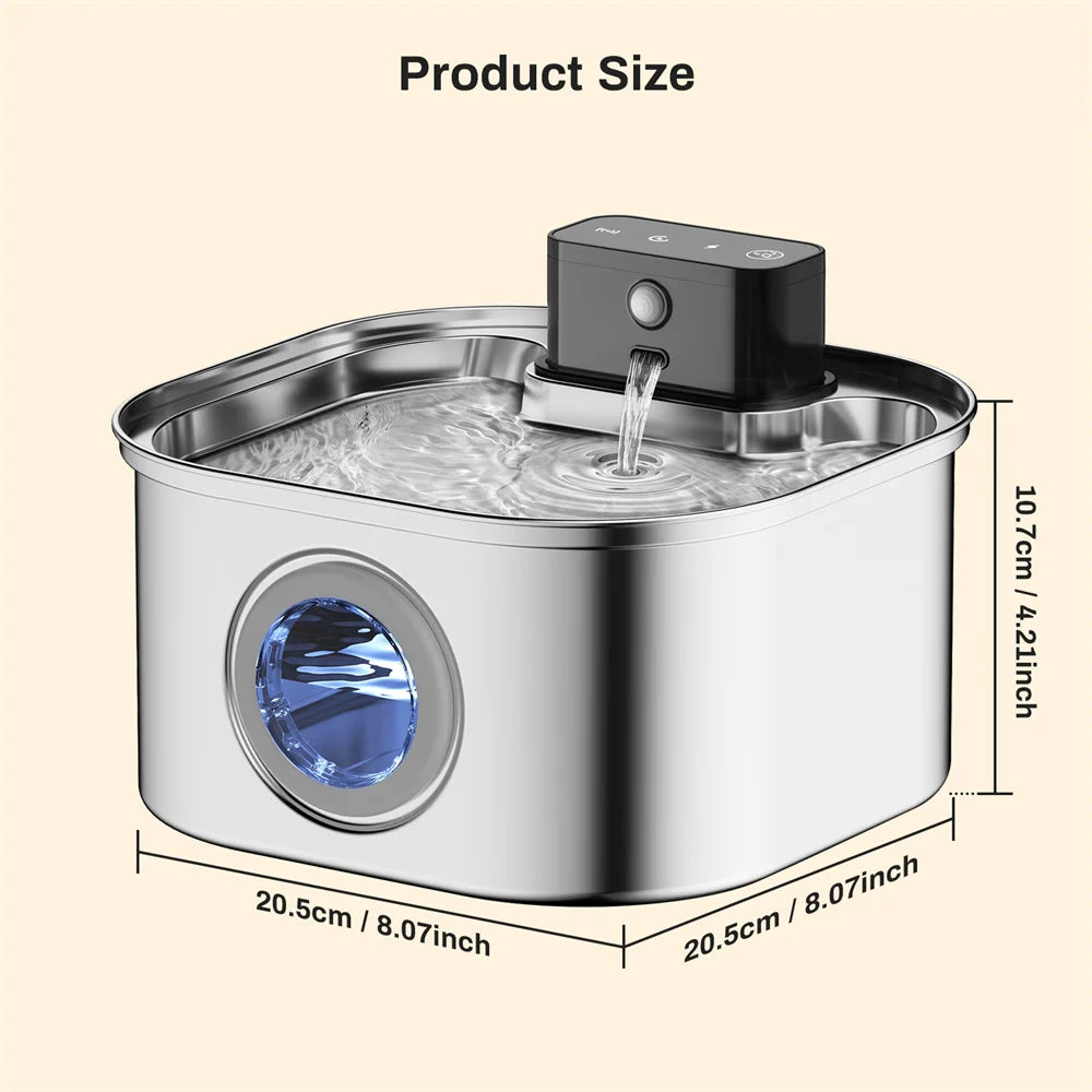 Stainless Steel Cat Water Fountain