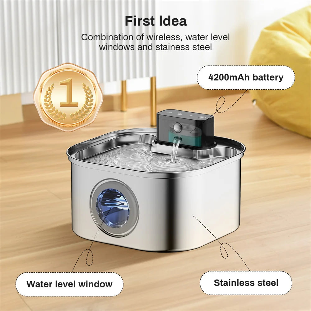 Stainless Steel Cat Water Fountain