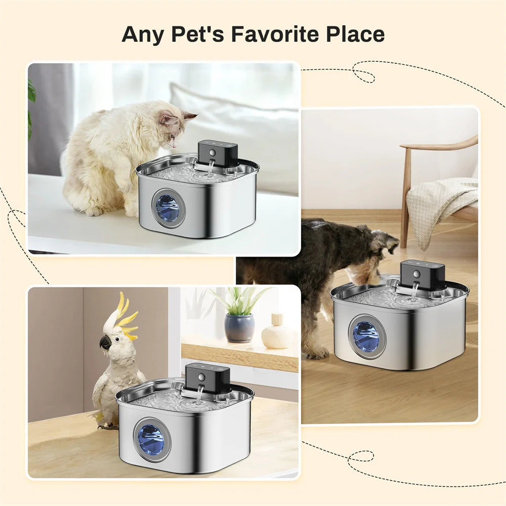 Stainless Steel Cat Water Fountain