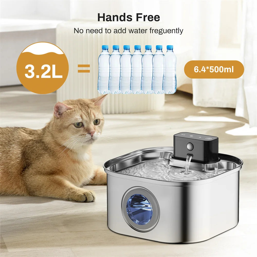 Stainless Steel Cat Water Fountain